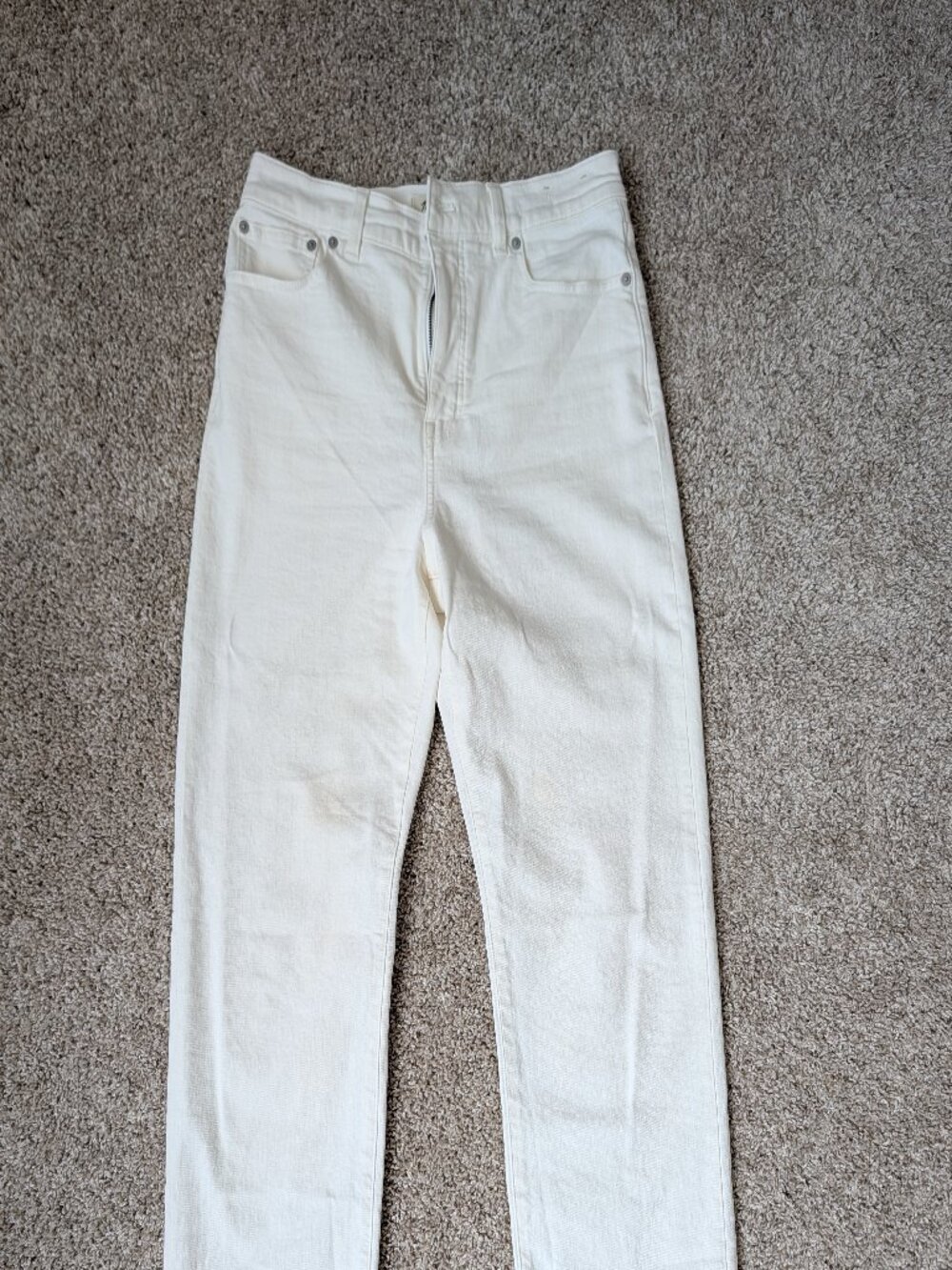 Madewell white cropped denim, size 28